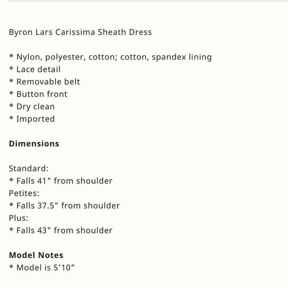 Anthropologie x Byron Lars Carissima Sheath Dress/size 16 - Picture 11 of 11